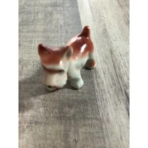 Vintage French Terry Porcelain Dog Brown and White Figurine (ava)